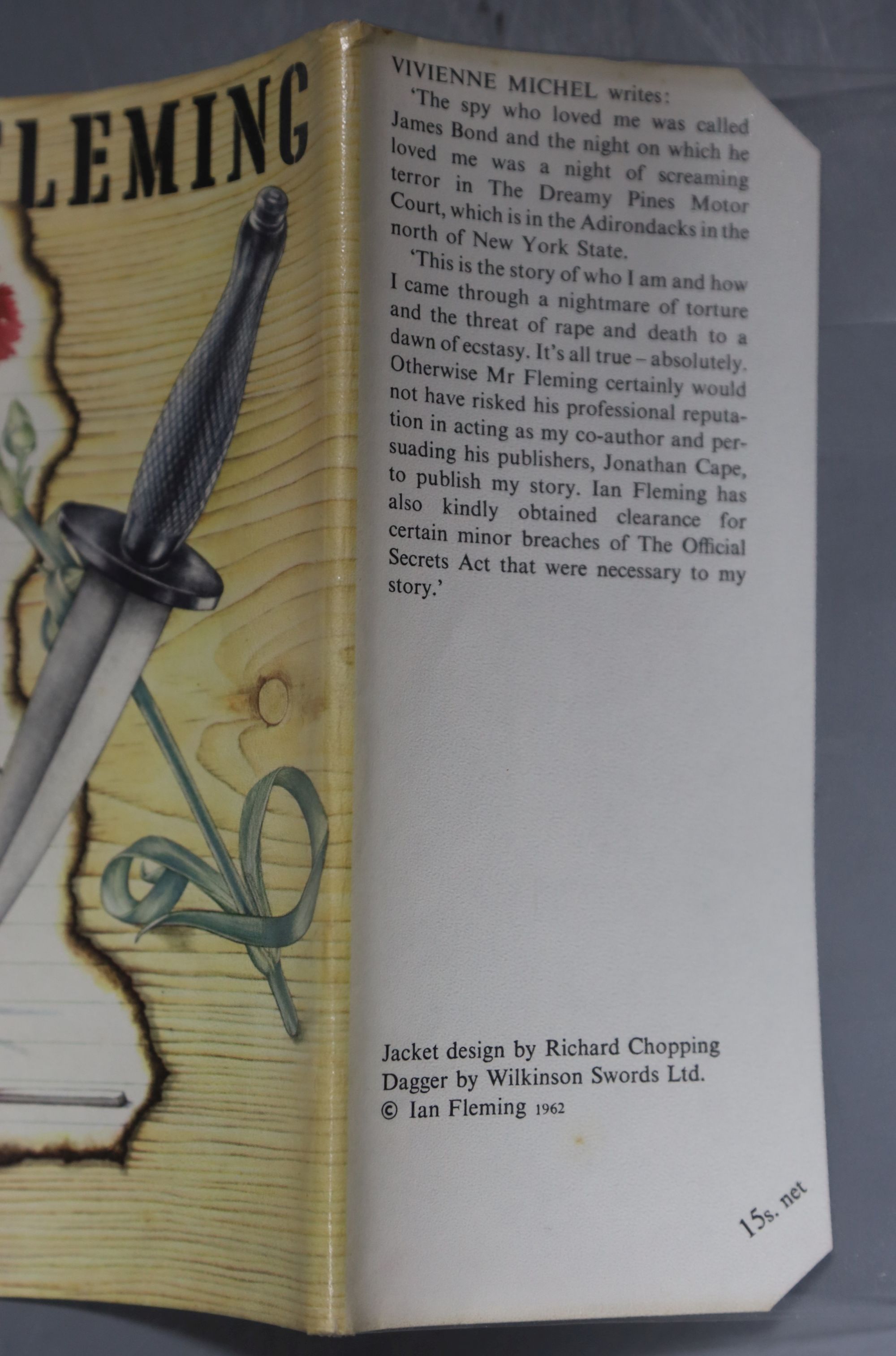Fleming, Ian - The Spy Who Loved Me ..., 1st edition (1st impression), d-page illustration of Dreamy Pines Motor Court, d/wrapper, 19